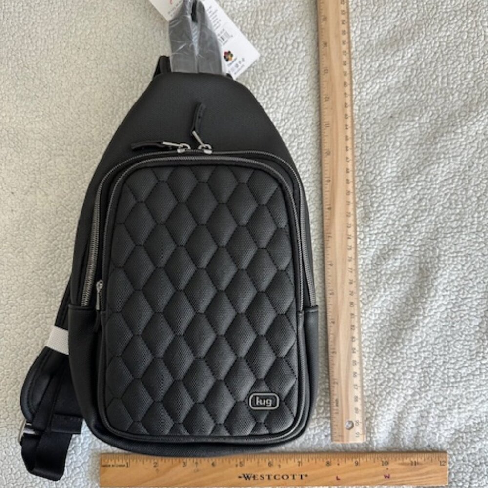 Lug Scurry Sling Bag – Matte Luxe VL Black, RFID, BNWT